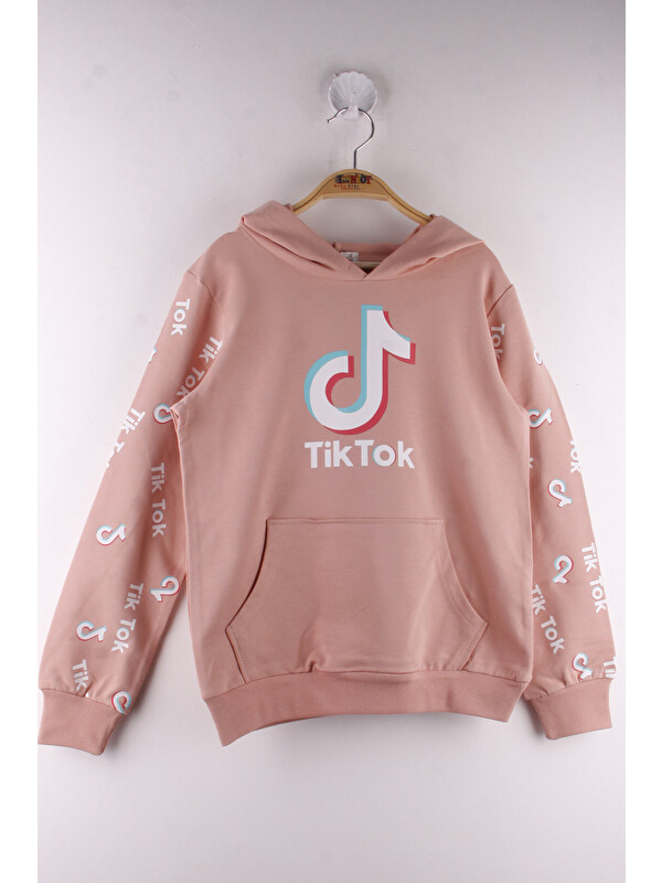 Toontoykids Kız Çocuk Cepli Kapüşonlu Sweatshirt