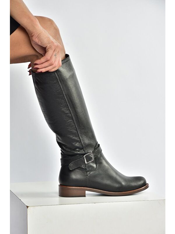 Siyah Kadın Çizme V398750603 - Görsel 4