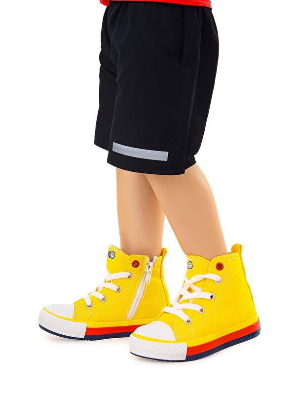 Tinna Bağcıklı Erkek Bebek Boğazlı Keten Spor Ayakkabı - Görsel 3