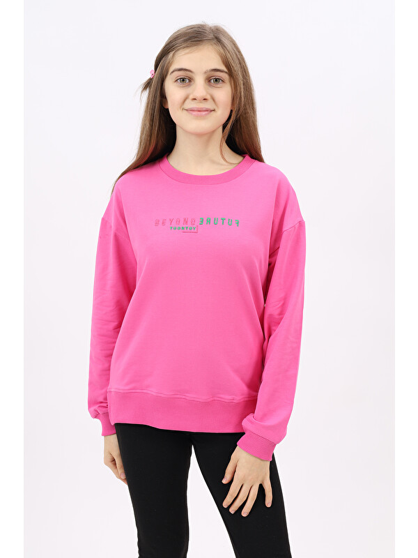Toontoykids Kız Çocuk Nakışlı Sweatshirt