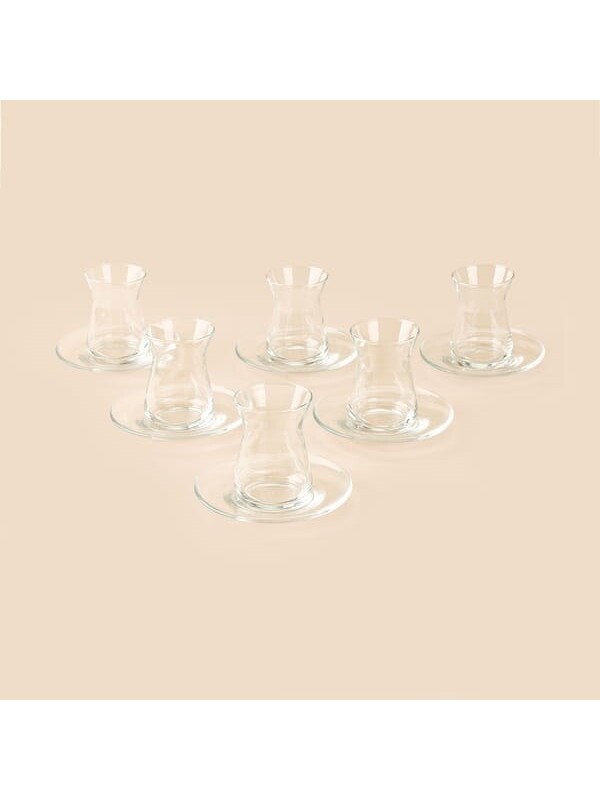 Paşabahçe İrem 6 Kişilik 12 Parça Çay Takımı - Şeffaf - 145 ml