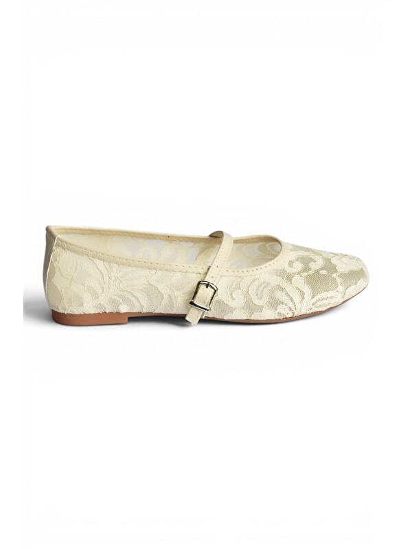 Fox Shoes Bej Kadın Babet Y726864006