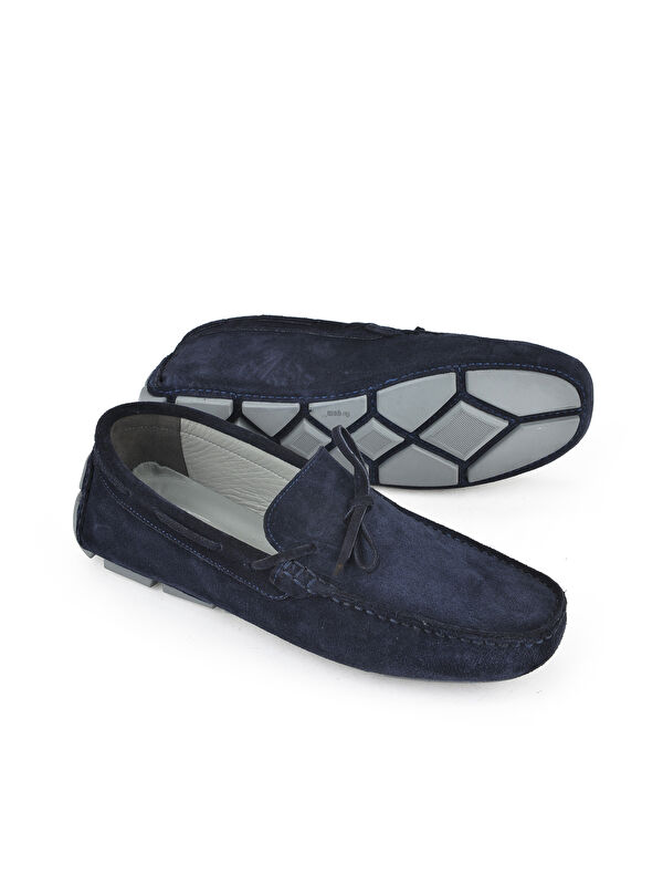 Erkek Hakiki Deri Ayakkabı 151986Z42742 Lacivert - Görsel 5