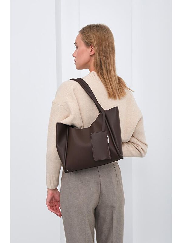 Shulebags Halsey Cüzdanlı Omuz Çantası Acı Kahve