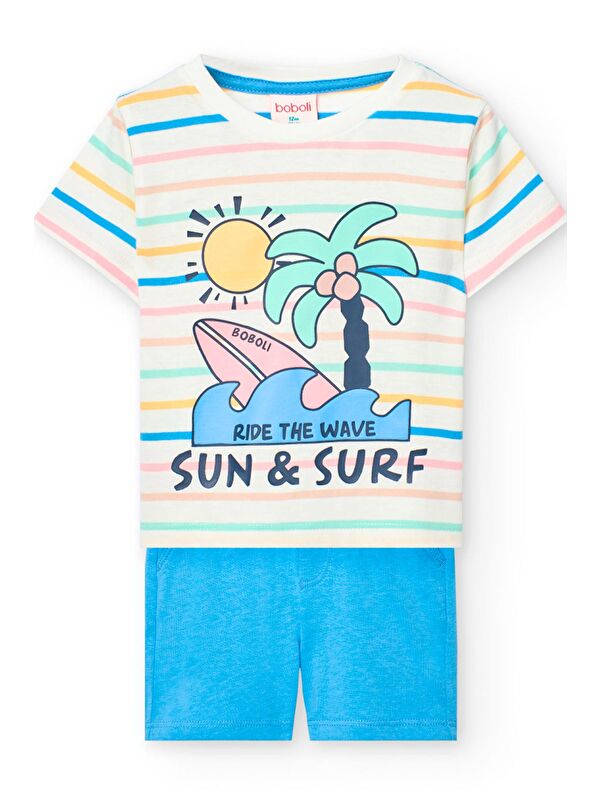 Boboli Surf Baskılı Erkek Çocuk 2'li Şort Set