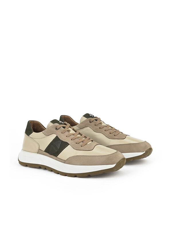 Erkek Hakiki Deri Sneaker 1531037Z2417 Bej - Görsel 3