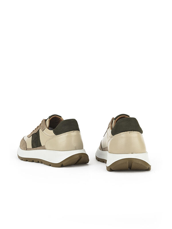 Erkek Hakiki Deri Sneaker 1531037Z2417 Bej - Görsel 4
