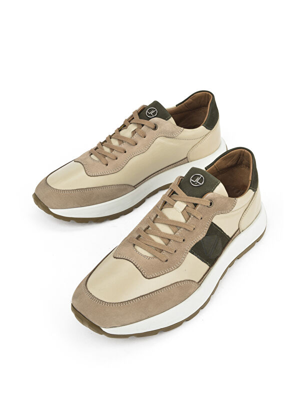 Erkek Hakiki Deri Sneaker 1531037Z2417 Bej - Görsel 6