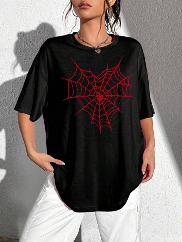 Jane's Baskılı T-shirt - Siyah