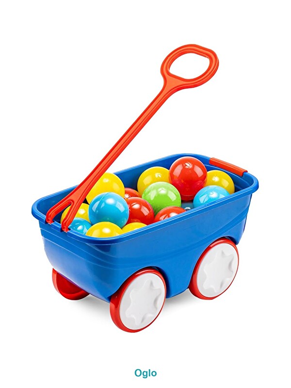 Oglo Gezgin Vagon Oyun Seti 24 Adet 7 cm Renkli Top Mavi