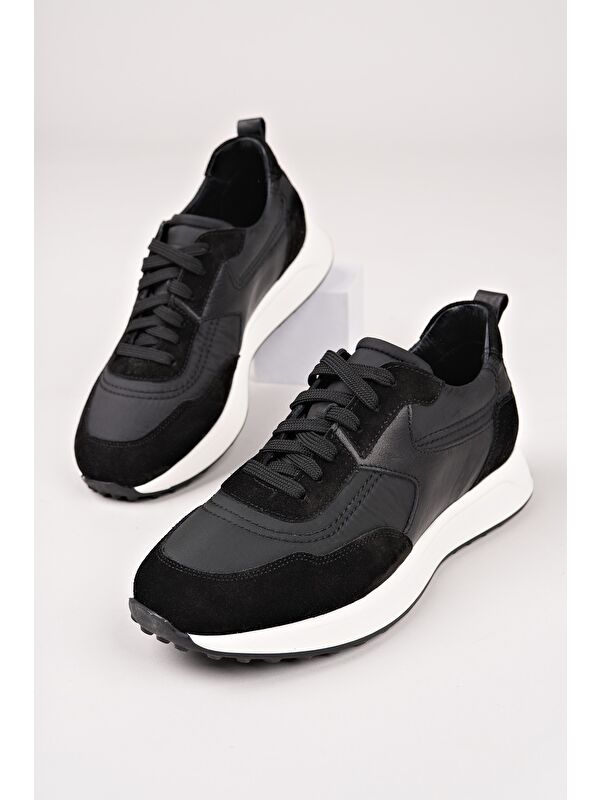 SVENSON Kalın Taban Bağcıklı Hakiki Deri Erkek Günlük Sneaker Spor Ayakkabı - Görsel 3