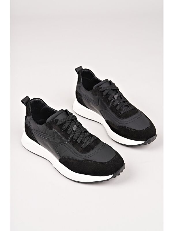 SVENSON Kalın Taban Bağcıklı Hakiki Deri Erkek Günlük Sneaker Spor Ayakkabı - Görsel 4