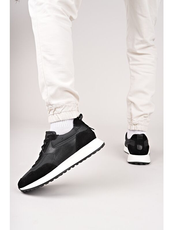 SVENSON Kalın Taban Bağcıklı Hakiki Deri Erkek Günlük Sneaker Spor Ayakkabı - Görsel 9