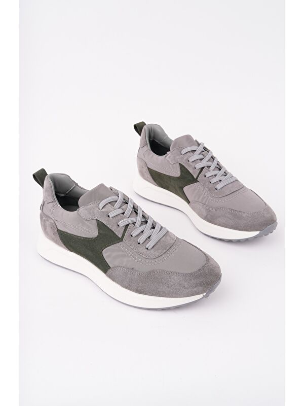 SVENSON Kalın Taban Bağcıklı Hakiki Deri Erkek Günlük Sneaker Spor Ayakkabı - Görsel 8