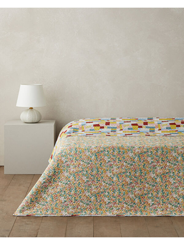 English Home Ripple Bloom King Size Çok Amaçlı Örtü 220x240 cm Turuncu