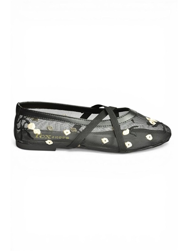 Fox Shoes Siyah Kadın Babet Y811897015