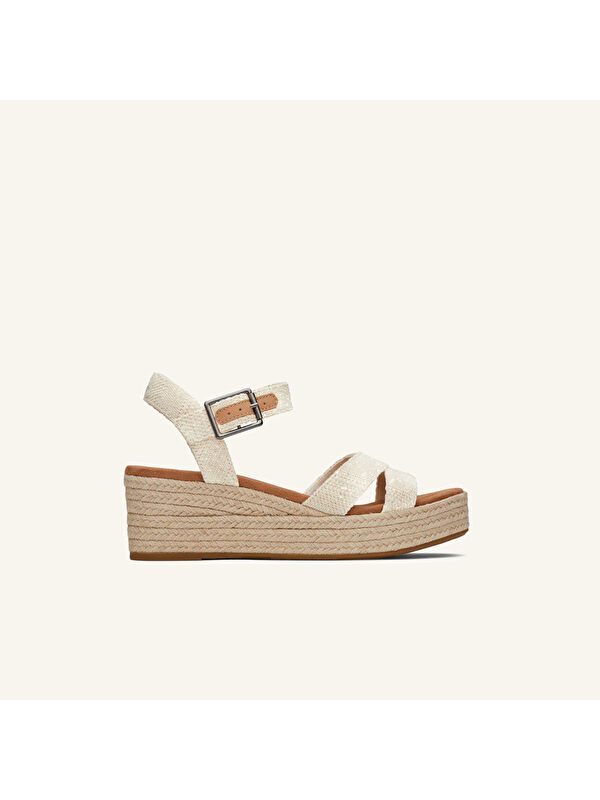 Toms Kadın Sandalet 10020749 10020758 Audrey metallic linen stripe