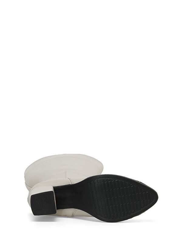 YOKO 3PR Bej Kadın Topuklu Çizme - Görsel 6