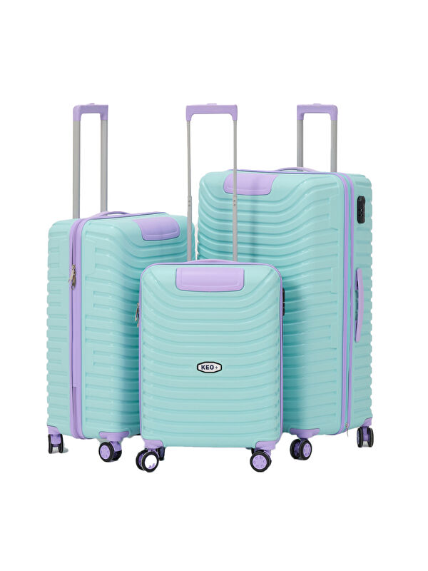 Keo Plus 3’lü Set Turkuaz-Lila PP Valiz