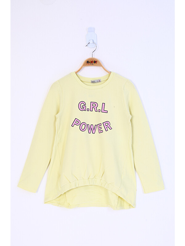 Toontoykids Kız Çocuk Grl Power Baskılı Tişört