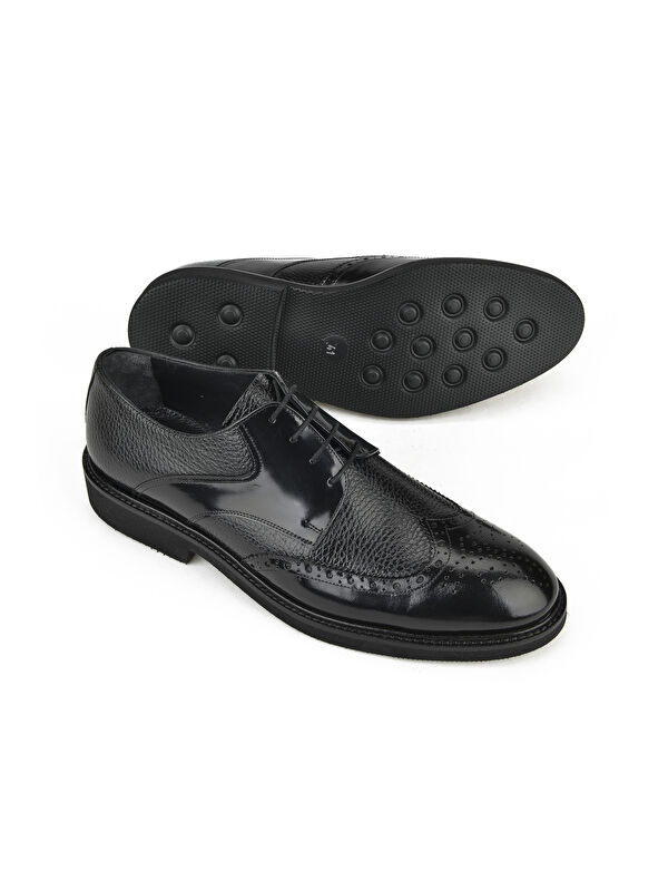 Erkek Hakiki Deri Ayakkabı 143145Z625 Siyah - Görsel 3