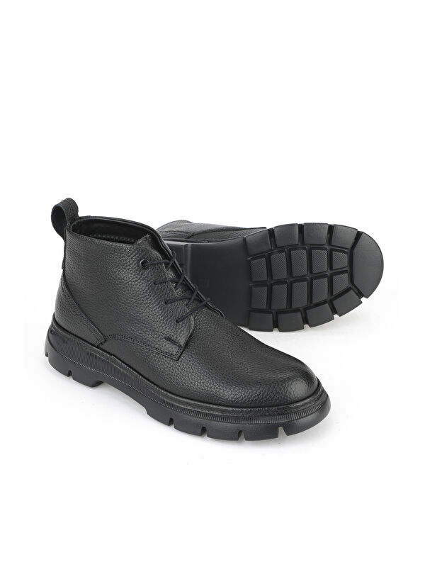 Erkek Hakiki Deri Bot 1531007Z384 Siyah - Görsel 5