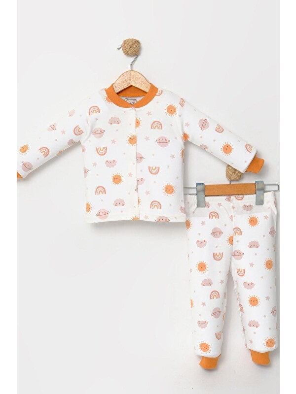 Cantoy Kız Çocuk Desenli Pamuklu 2'Li Pijama Takımı