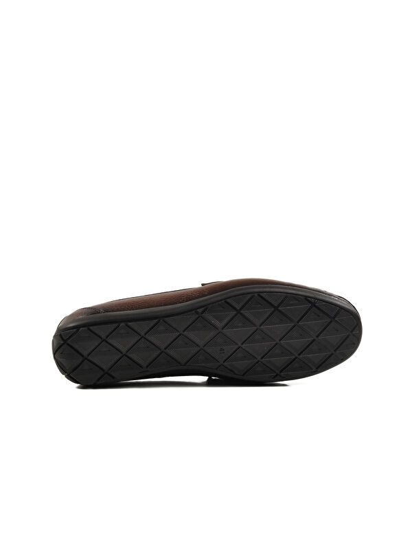 Kahve Hakiki Deri Erkek Casual Ayakkabı 505453 M - Görsel 6