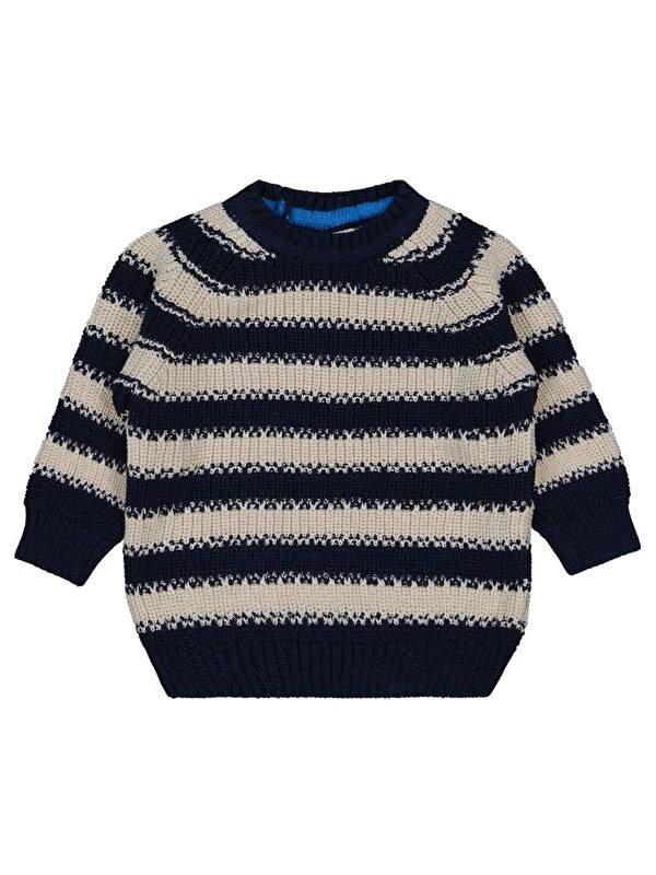 Civil Baby Elvi Çizgili 6-18 Ay Kazak - Lacivert9-12 Ay