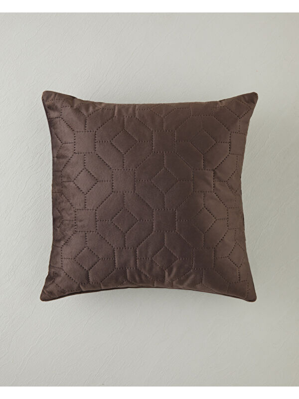 English Home Geometric Kırlent 45x45 cm Kahverengi