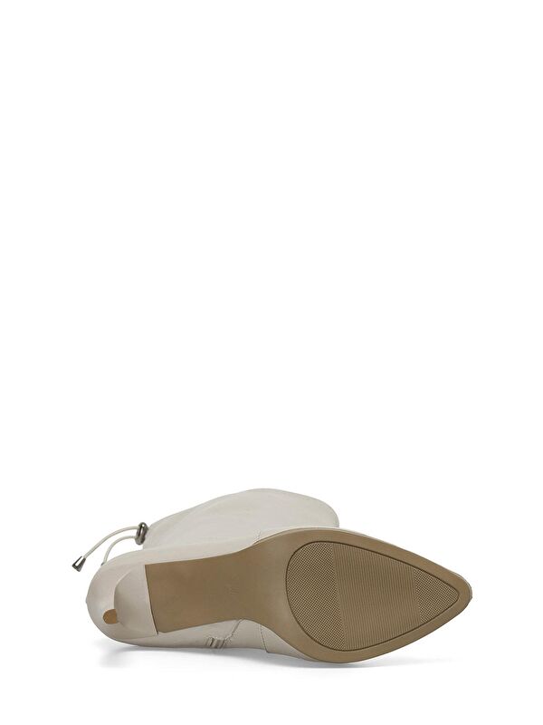 ENJOY 3PR Bej Kadın Topuklu Çizme - Görsel 6