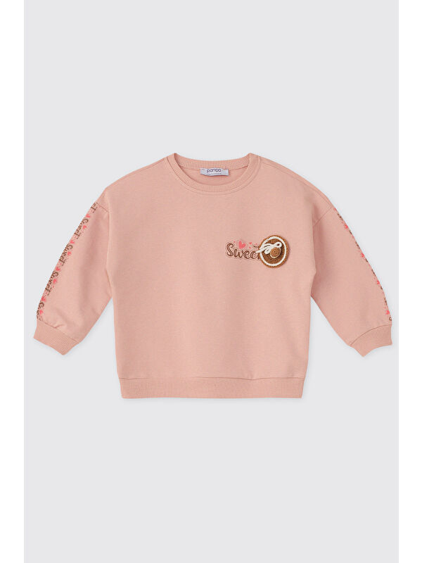 Panço Kız Bebek Pudra Sweatshirt