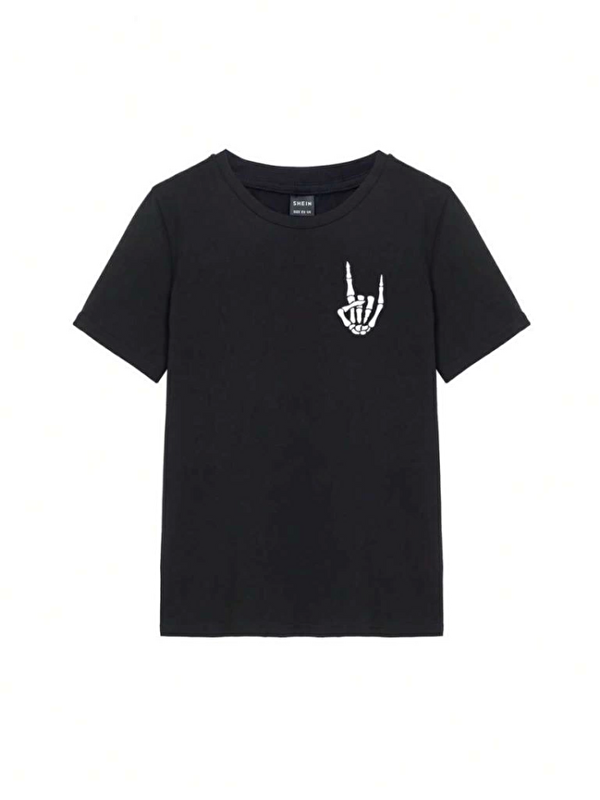Jane's Baskılı T-shirt - Siyah