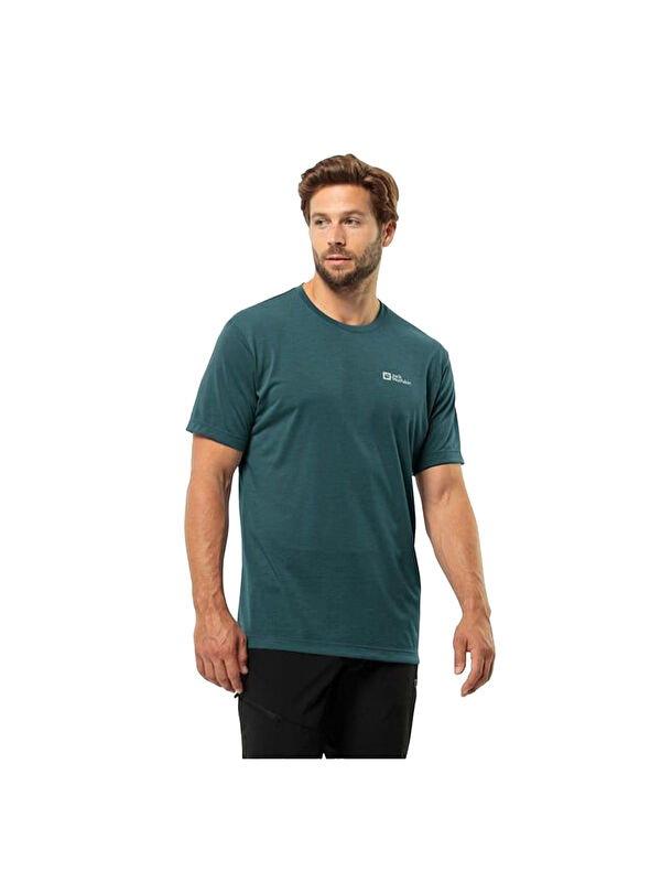 Jack Wolfskin Vonnan Erkek Yeşil Tişört