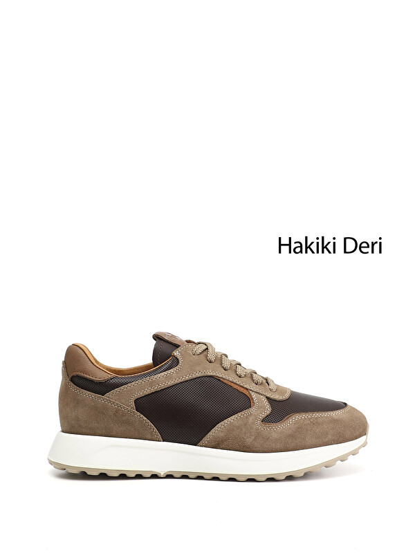 GÖNDERİ(R) Erkek KUM Bağcıklı Hakiki Deri Sneaker