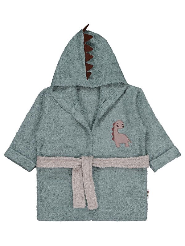Civil Baby Dinozor Nakışlı 0-24 Ay Bornoz - Haki Standart
