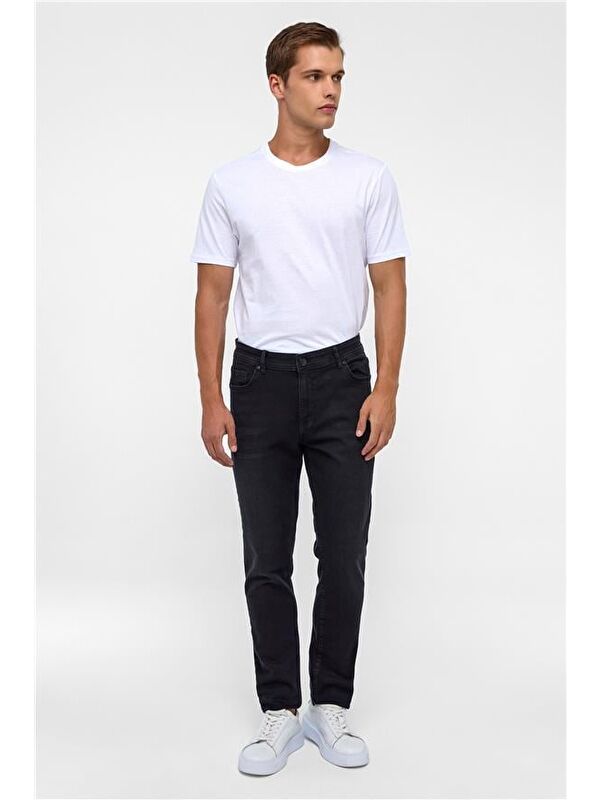 Süvari Siyah Slim Denim Jean Pantolon