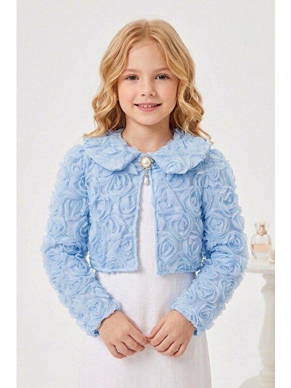Mnk Baby & Kids Luvia Lase Detay Kız Çocuk Bolero M00812