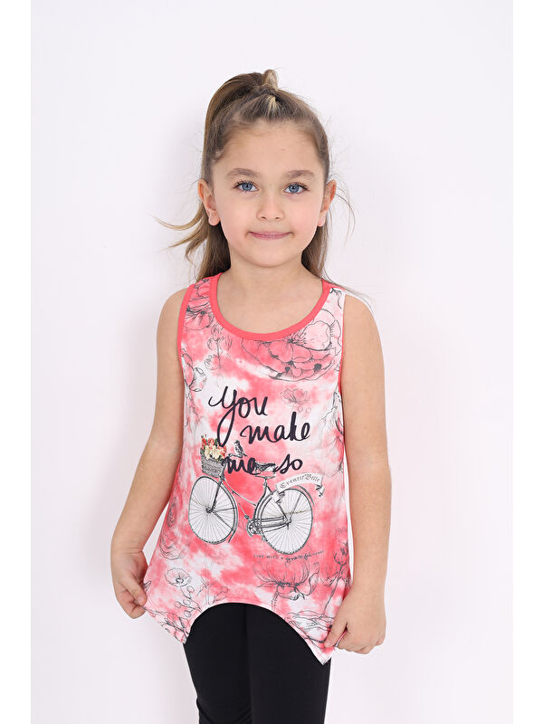 Toontoykids Kız Çocuk Bisiklet Baskılı Atlet