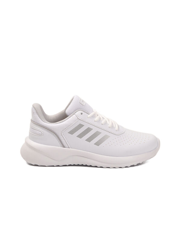 Beyaz Bağcıklı Hafif Esnek Unisex Spor Ayakkabı Nereus G - Görsel 3