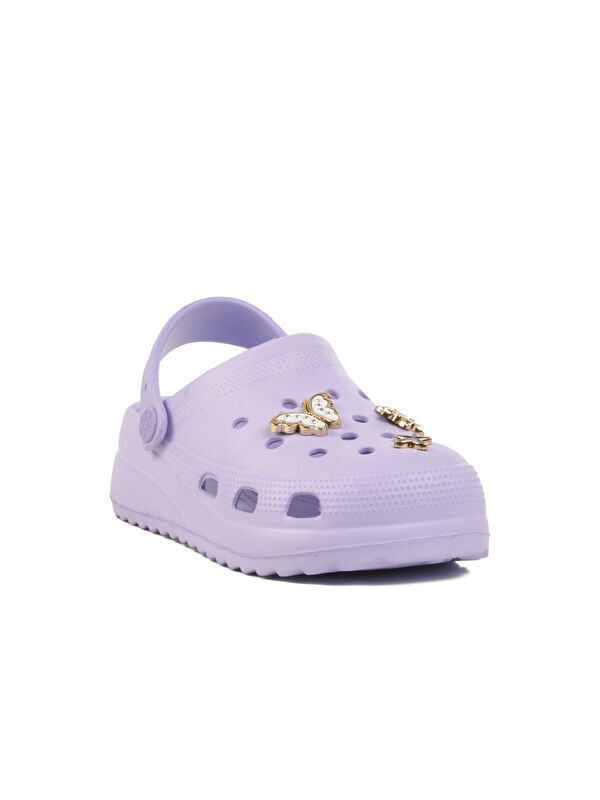 Lila Hafif Kız Çocuk Sabo Terlik 205 F - Görsel 4