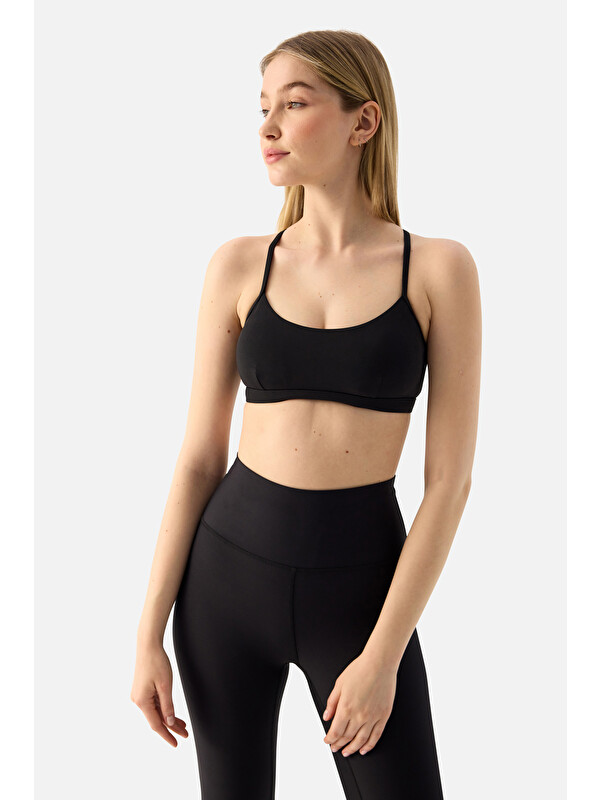 Superstacy Lara Siyah Spor Sütyeni