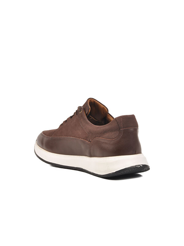 Kahve Nubuk Hakiki Deri Erkek Casual Ayakkabı Pika M - Görsel 5