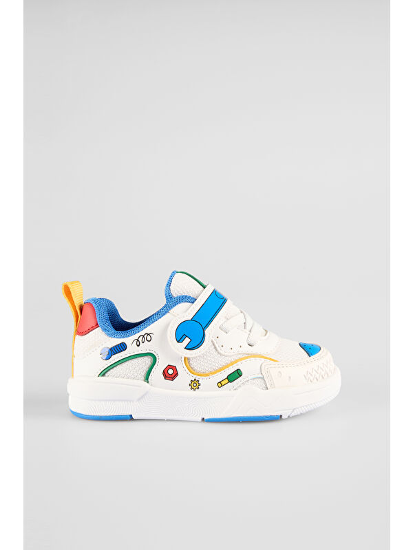 Vicco Repair Baskılı Erkek Bebek Beyaz Sneaker