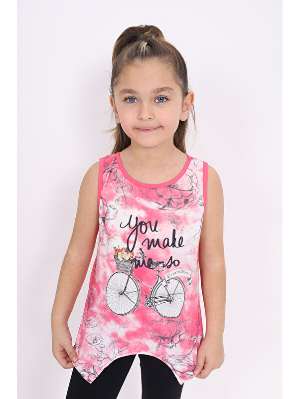 Toontoykids Kız Çocuk Bisiklet Baskılı Atlet