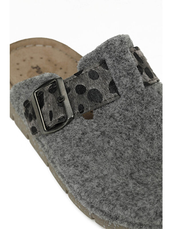 609034.Z5PR Gri Kadın Sabo Terlik - Görsel 8