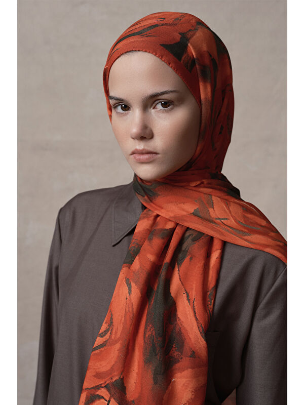 QEF Modal Brush Şal Rose Kırmızı