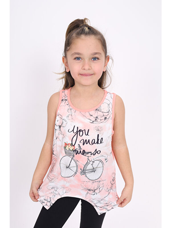 Toontoykids Kız Çocuk Bisiklet Baskılı Atlet
