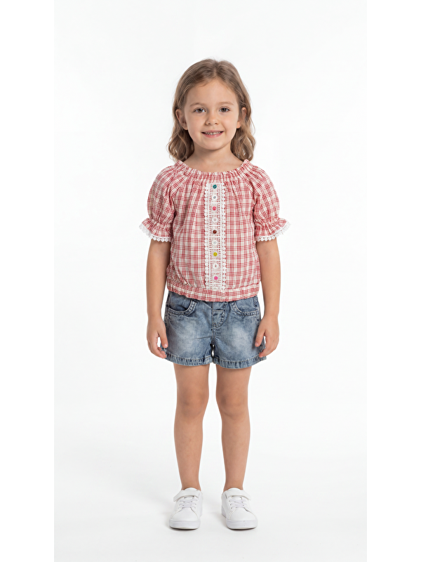 Mışıl Kids Çizgili Fırfırlı Kız Çocuk Alt Üst Takım