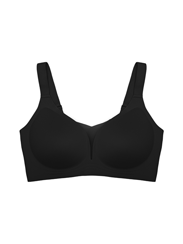 Cottonhill Seamless Bra - Shape | Siyah Lazer Kesim Dikişsiz Toparlayıcı Büyük Beden Tüllü Kadın Sütyen